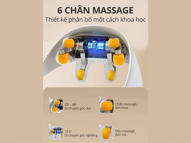Máy Massage Cổ Vai Gáy Kachi MK366 4D - Thiết Kế Độc Đáo, Đầu Massage Silicon Mềm, Hỗ Trợ Giảm Đau, Tăng Tuần Hoàn Máu