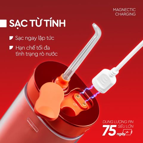 Máy Tăm Nước Mini 3 Chế Độ Làm Sạch Lazychef 3s - Công Nghệ Sóng Siêu Âm, Thiết Kế Siêu Gọn, Sạch Sâu 360 Độ, Dễ Dàng Sử Dụng