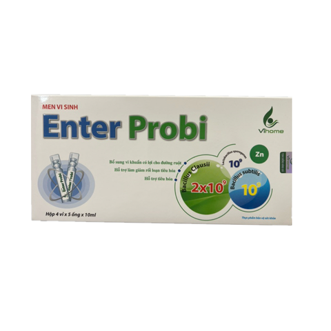 Men vi sinh Enter Probi - Hỗ trợ tiêu hóa cho trẻ và người lớn, bổ sung lợi khuẩn, hộp 20 ống x 10ml chất lượng cao