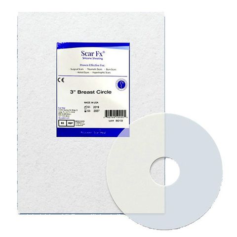 Miếng Dán Silicone Hỗ Trợ Xóa Mờ Sẹo Phẫu Thuật Ngực Rejuvaskin Scar FX Breast Circle - Tái Sử Dụng, Chăm Sóc Da Hiệu Quả