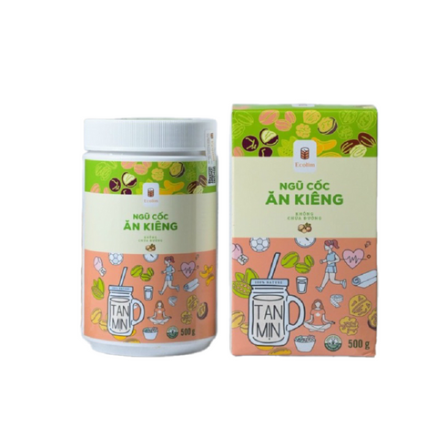 Ngũ Cốc Ăn Kiêng Hữu Cơ Ecolim 500g - Bữa Sáng Lành Mạnh Không Đường Từ Hạt Ngũ Cốc Hữu Cơ Tự Nhiên, Dinh Dưỡng Cân Bằng