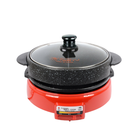 Nồi Lẩu Nướng Điện Well Cook Taeyu TC-N9200G - Điều Chỉnh Nhiệt Độ 100-200°C, Dung Tích 3L, Chống Dính, Nấu Nướng Đa Dạng