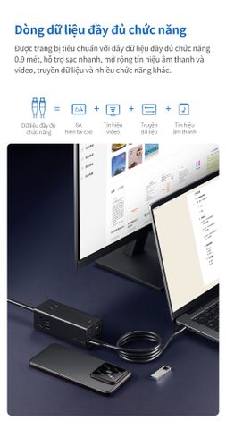 Ổ Cắm Sạc Nhanh Xiaomi Youpin 67W Desktop Pro - Đa Chức Năng 7 Cổng Kết Nối Với Sạc Nhanh và HDMI, Phù Hợp Mọi Thiết Bị