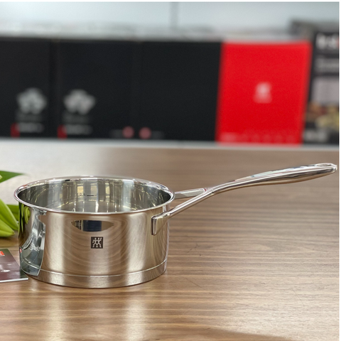 Quánh Zwilling Passion 16cm Không Nắp - Nồi Inox Chất Lượng Cao, Đáy Phân Bố Nhiệt Đều, Dùng Cho Bếp Từ, Dễ Vệ Sinh