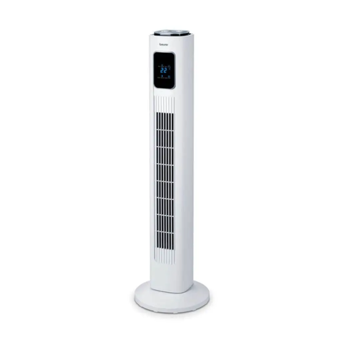 Quạt Tháp Beurer LV200 - Quạt Tích Hợp Hẹn Giờ, Điều Khiển Từ Xa, 3 Tốc Độ & Chế Độ - Mẫu Quạt Điện Yên Tĩnh, Thông Minh, Nhiệt Độ LED