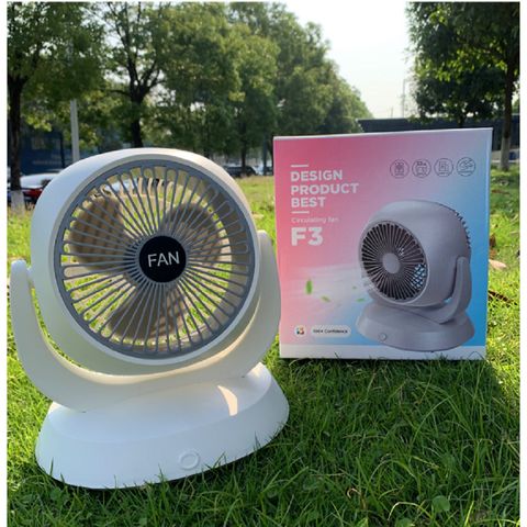 Quạt Tích Điện Để Bàn Fan F3 - 3 Cấp Độ Gió, Xoay 180 Độ, Pin Lithium-Ion, Thiết Kế Tiện Lợi Cho Nguồn Gió Lưu Thông