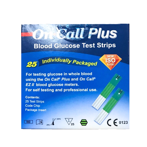 Que Thử Đường Huyết OnCall Plus - Hộp 25 Que, Kiểm Tra Nhanh Chóng, Chính Xác - Thiết Bị Y Tế Dành Cho Gia Đình
