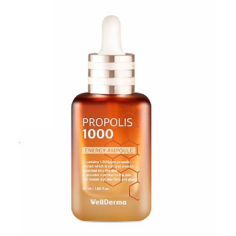 Serum keo ong phục hồi và sáng da Wellderma Propolis 1000 Energy Ampoule 50ml - Dưỡng ẩm, trẻ hóa, cải thiện nếp nhăn hiệu quả