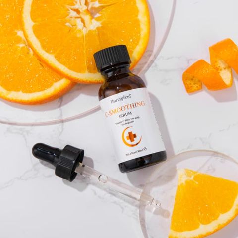 Serum Pharmaform C-Smoothing Vitamin C 30ml + 10% AHA - Làm mờ vết thâm, dưỡng da sáng mịn, phù hợp cho da nhạy cảm và lão hóa