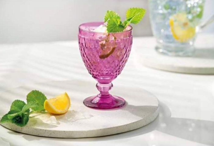 Set 4 Ly Thủy Tinh Pha Lê Màu Berry 2024 Villeroy & Boch - Sang Trọng, Đẹp Mắt, Dùng Đựng Cocktail, Thức Uống