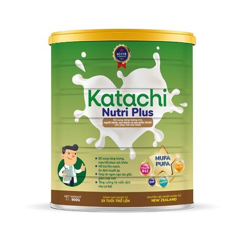 Sữa dinh dưỡng Katachi Nutri Plus 900g - Hỗ trợ phục hồi sức khỏe, bổ sung 22 vitamin và collagen cho người ốm, suy nhược.