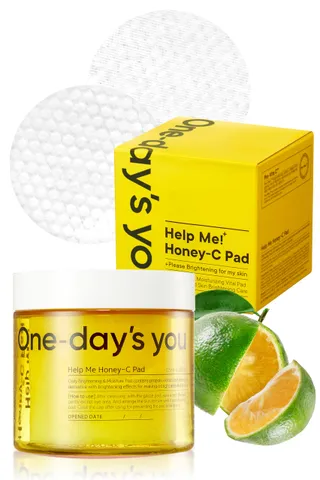 Toner Pad Dưỡng Ẩm Sáng Da One Day’s You Help Me! Honey C-Pad - Làm Sáng Và Dưỡng Chất Cho Da 60 Miếng 125ml
