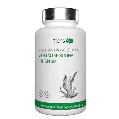 Viên tảo Spirulina Tiens 100 Viên - Hỗ Trợ Tăng Cường Miễn Dịch, Bổ Sung Dưỡng Chất Cho Cơ Thể, Đẹp Da, Nâng Cao Đề Kháng