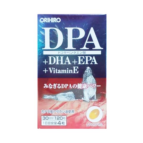 Viên Uống DPA + DHA + EPA + Vitamin E Orihiro - Bổ Não, Tăng Cường Trí Nhớ, Hỗ Trợ Sức Khỏe Mắt và Tim Mạch Từ Nhật Bản