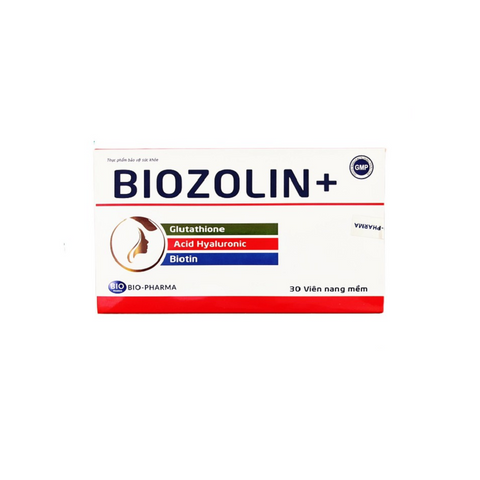 Viên Uống Làm Đẹp Da Biozolin+ - Hỗ Trợ Sáng Da, Chống Oxy Hóa, Hạn Chế Lão Hóa Cho Nữ Giới, Hộp 30 Viên