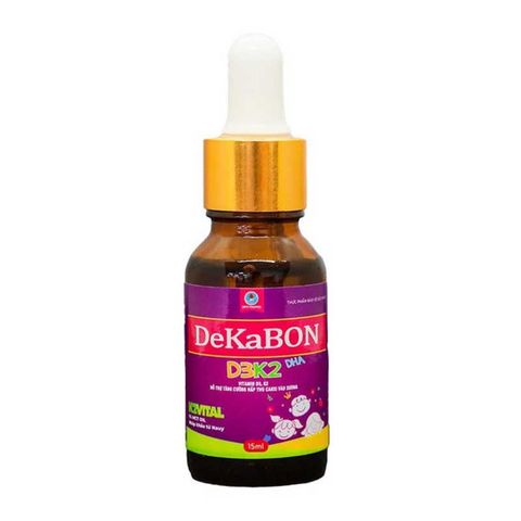 Vitamin D3K2 DHA Dekabon dạng giọt - Thực phẩm bổ sung vitamin cho trẻ sơ sinh, hỗ trợ phát triển xương, tăng hấp thu canxi, 15ml