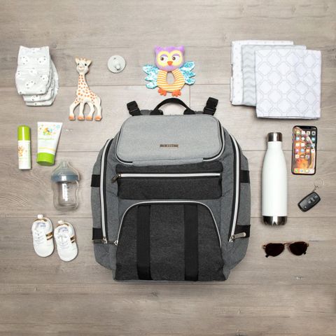 Balo Bỉm Sữa Baby Brezza Ultimate Changing Station - Balo Đa Năng 17 Ngăn & Tấm Đệm Thay Tã Tháo Rời Cho Mẹ và Bé