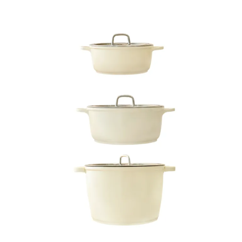 Bộ 3 Nồi Chống Dính Phủ Gốm Cao Cấp Haatz - Thiết Kế Hiện Đại, Tiện Lợi, Chịu Nhiệt 450°C, Dễ Dàng Sử Dụng và Vệ Sinh