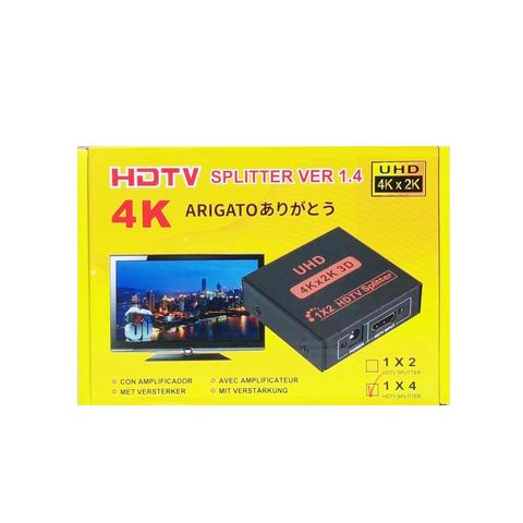 Bộ chia tín hiệu HDMI Splitter 1 ra 4 Full HD 1080P - Kết nối đa dạng, chất lượng hình ảnh sống động, thiết bị phụ kiện số cao cấp