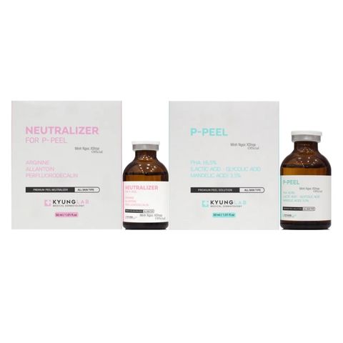 Bộ Đôi Peel Da Sinh Học Kyung Lab P-Peel & Neutralizer - Tẩy Tế Bào Chết Dịu Nhẹ, Trẻ Hóa Da Tại Nhà, 30ml/lọ