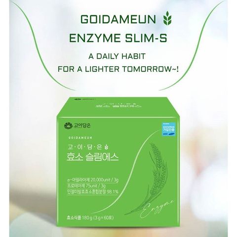 Bột Uống Hỗ Trợ Giảm Cân Enzyme Slim Goidameun Hàn Quốc - Giải Pháp Giảm Cân Tự Nhiên, Duy Trì Vóc Dáng Thon Gọn