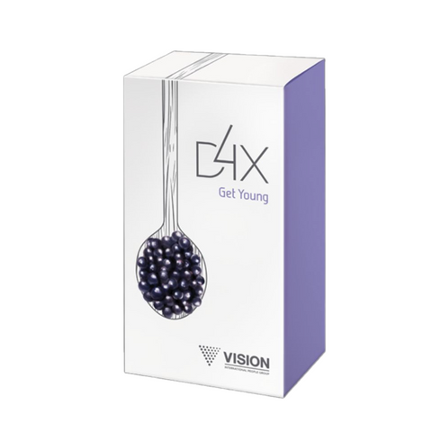 D4X Get Young Vision - Thực phẩm chức năng trẻ hóa và làm đẹp da, hỗ trợ chống oxy hóa, hộp 10 gói, sức khỏe toàn diện