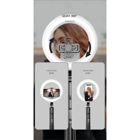 Gậy chụp hình tích hợp Tripod và Đèn LED USAMS US-ZB241 - Thiết bị đa năng chụp ảnh, quay video chất lượng cao, thuận tiện cho livestream và selfie.