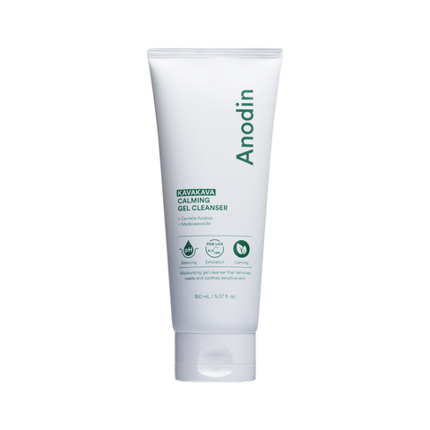 Gel Rửa Mặt Dầu Mụn Nhạy Cảm Anodin KavaKava Calming 150ml - Sạch Sâu, Cân Bằng Da, Giảm Kích Ứng, Tươi Mát