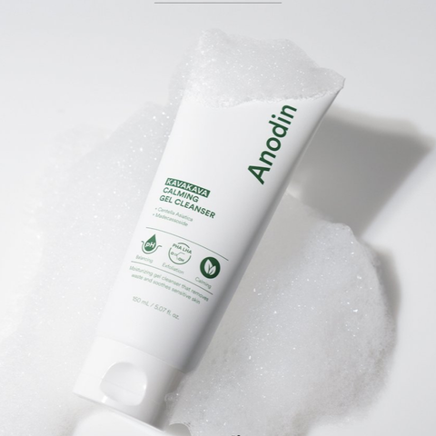 Gel Rửa Mặt Dầu Mụn Nhạy Cảm Anodin KavaKava Calming 150ml - Sạch Sâu, Cân Bằng Da, Giảm Kích Ứng, Tươi Mát