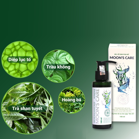 Gel Vệ Sinh Phụ Nữ Moon's Care 100ml - Chăm Sóc Sức Khỏe Phái Đẹp, Làm Sạch Dịu Nhẹ, Duy Trì Độ pH Cân Bằng, Cảm Giác Tươi Mát
