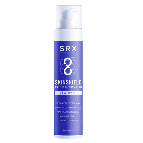 Kem Chống Nắng SRX Skinshield Anhydrous Sunscreen SPF50+/PA+++ - Bảo Vệ Da Tối Ưu, Kiềm Dầu, Dùng Làm Lớp Lót Trang Điểm 50ml
