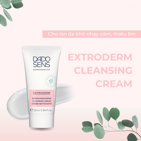 Kem Rửa Mặt Dado Sens Cleansing Cream Extroderm - Sạch Nhẹ Nhàng, Dưỡng Ẩm Cho Da Khô và Nhạy Cảm, 25ml