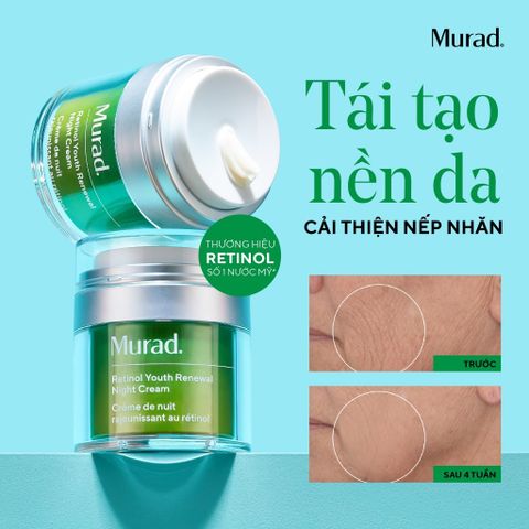 Kem Dưỡng Da Ban Đêm Murad Retinol Youth Renewal Night Cream 50ml - Chất Kem Mịn, Dưỡng Ẩm Sâu, Trẻ Hóa Da, Làm Mờ Nếp Nhăn