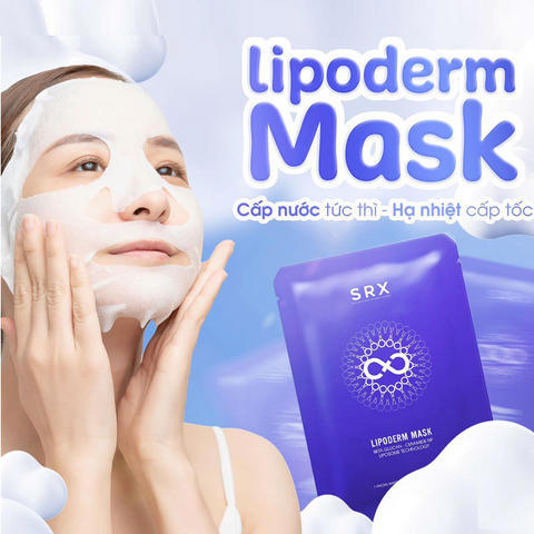 Mặt Nạ Tế Bào Gốc SRX Lipoderm - Dưỡng Ẩm, Làm Dịu Da Khô và Nhạy Cảm - 10 Miếng Chính Hãng