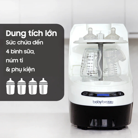 Máy Rửa Bình Sữa Tiệt Trùng Sấy Khô Baby Brezza Bottle Washer Pro - 6 Chế Độ Hoạt Động, Tiện Lợi Cho Mẹ, Tối Ưu Hóa Vệ Sinh Bình Sữa