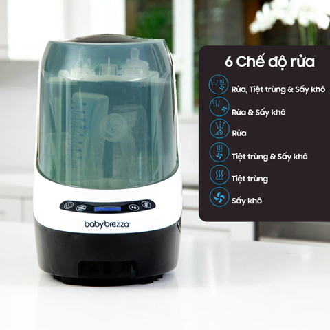 Máy Rửa Bình Sữa Tiệt Trùng Sấy Khô Baby Brezza Bottle Washer Pro - 6 Chế Độ Hoạt Động, Tiện Lợi Cho Mẹ, Tối Ưu Hóa Vệ Sinh Bình Sữa