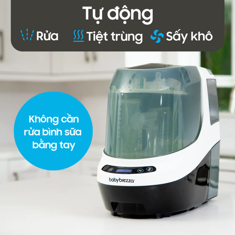 Máy Rửa Bình Sữa Tiệt Trùng Sấy Khô Baby Brezza Bottle Washer Pro - 6 Chế Độ Hoạt Động, Tiện Lợi Cho Mẹ, Tối Ưu Hóa Vệ Sinh Bình Sữa