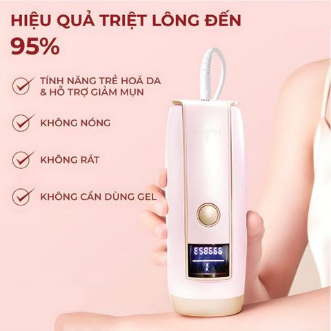 Máy triệt lông lạnh Genie Mitechan Extra Kool - Thiết bị IPL tẩy lông vĩnh viễn tại nhà với công nghệ chăm sóc da không đau