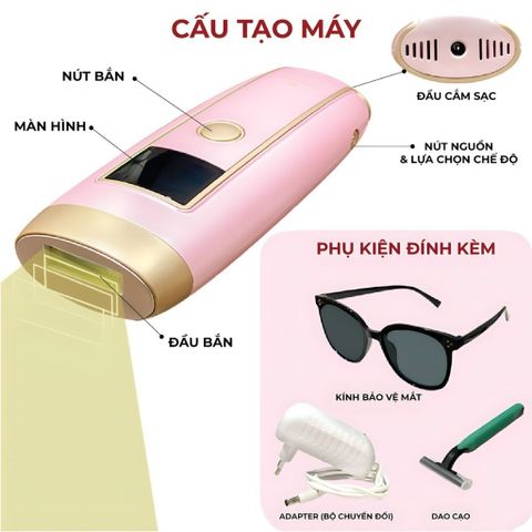 Máy triệt lông lạnh Genie Mitechan Extra Kool - Thiết bị IPL tẩy lông vĩnh viễn tại nhà với công nghệ chăm sóc da không đau