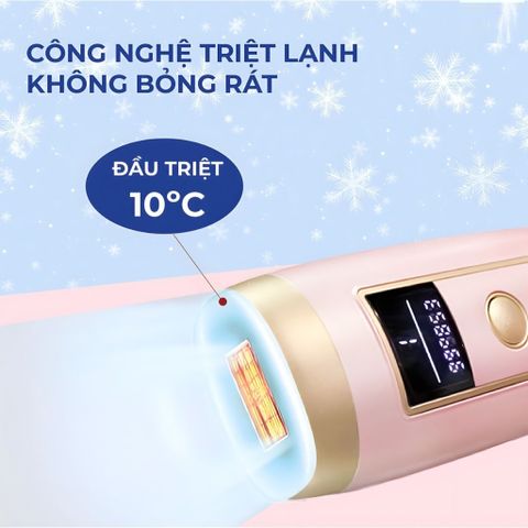 Máy triệt lông lạnh Genie Mitechan Extra Kool - Thiết bị IPL tẩy lông vĩnh viễn tại nhà với công nghệ chăm sóc da không đau