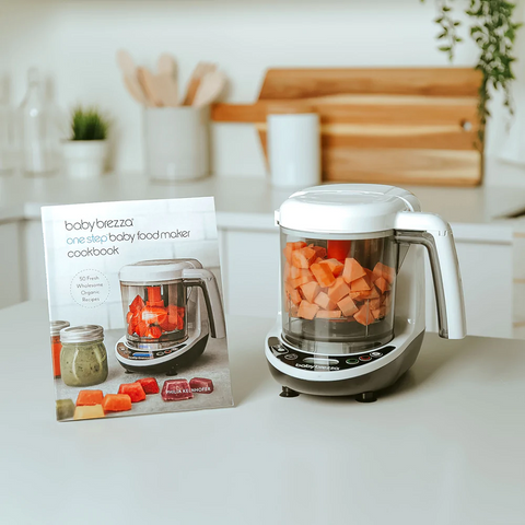 Máy Xay Hấp Thức Ăn Baby Brezza Deluxe BRZ10040 - Thiết Bị Đa Năng Chế Biến Thức Ăn Dặm Cho Bé 3 Chức Năng Tiện Lợi