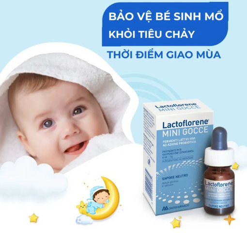 Men Vi Sinh Hỗ Trợ Tiêu Hóa Cho Bé Lactoflorene Mini Gocce 6ml - Dạng Nhỏ Giọt Tiện Lợi, An Toàn Cho Trẻ Em và Người Lớn