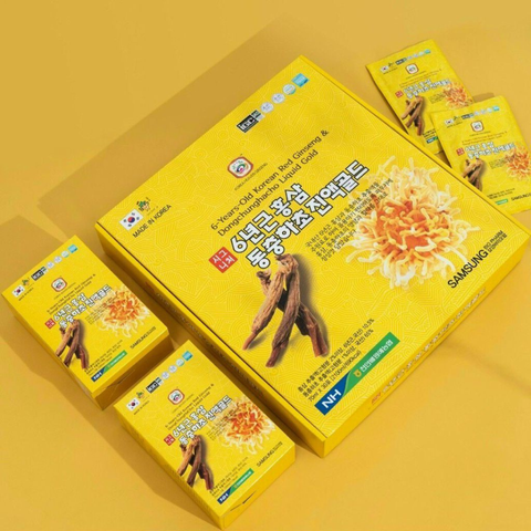Nước sâm đông trùng hạ thảo Samsung Red Ginseng & Dongchunghacho Liquid Gold - Hỗ trợ tăng cường sức khỏe, phục hồi thể lực