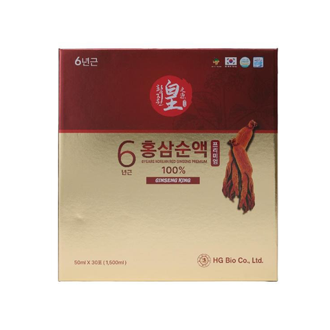 Nước Uống Tinh Chất Hồng Sâm JK Ginsengking Hàn Quốc - Hỗ Trợ Sức Khỏe, Tăng Cường Miễn Dịch, Hộp 30 Gói 50ml