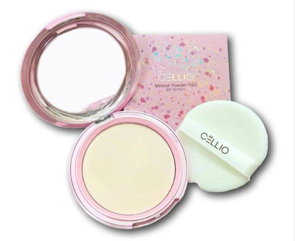 Phấn Phủ Cellio Shining Ex Two Way Cake 12g - Lớp Nền Tự Nhiên, Kiểm Soát Dầu, Che Khuyết Điểm - Mỹ Phẩm Hàn Quốc Cao Cấp