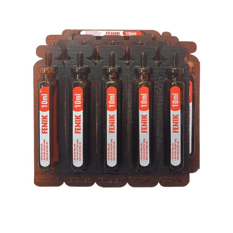 Sắt Dạng Nước Fenik Dược Vương - Hỗ Trợ Bổ Máu, Cung Cấp Sắt III, Acid Folic, Vitamin B6, B12 - Hộp 20 Ống 10ml