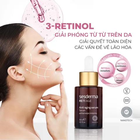 Serum Sesderma Reti Age Anti-Aging 30ml - Chống Lão Hóa, Ngừa Nếp Nhăn, Tái Tạo Đàn Hồi Da, Hỗ Trợ Trẻ Hóa Da