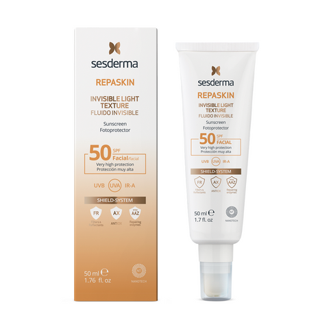 Sữa Chống Nắng Vật Lý Lai Hóa Học Sesderma Repaskin Invisible Light SPF50+ - Bảo Vệ Da Tối Ưu, Chống UVA/UVB/IR.