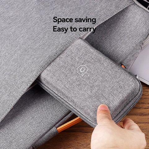 Túi đựng phụ kiện đa năng USAMS US-ZB263 Gray - Bảo vệ thiết bị số, đệm chống va đập, nhiều ngăn tiện lợi cho sạc, tai nghe, và đồ dùng cá nhân.