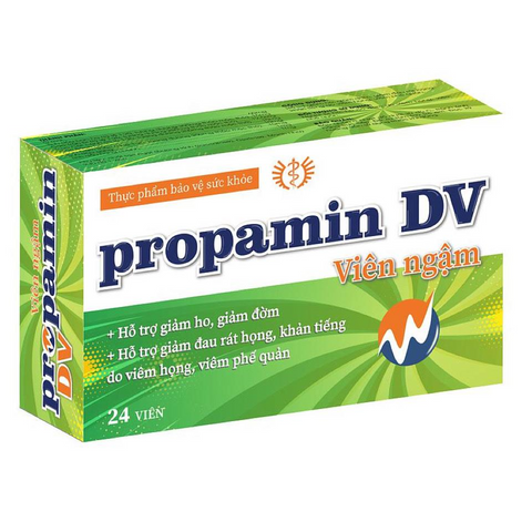 Viên ngậm Propamin DV Dược Vương - Hỗ trợ giảm ho, dịu họng cho trẻ và người lớn, vị thơm ngọt, 24 viên/hộp